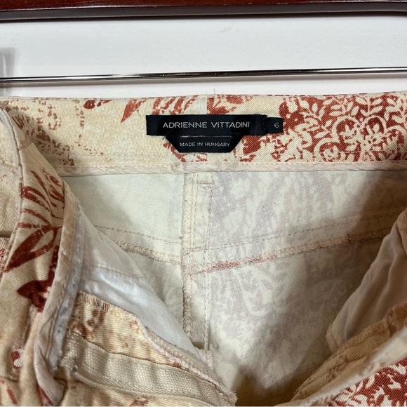 Adrienne Vittadini Pants 6 Boho Floral Straight Leg Hippie Y2K Coastal Granola - Picture 9 of 9
